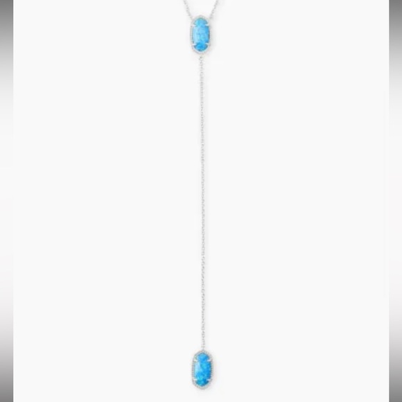 Kendra Scott Ellison Y Necklace in Bright Silver - Picture 4 of 7